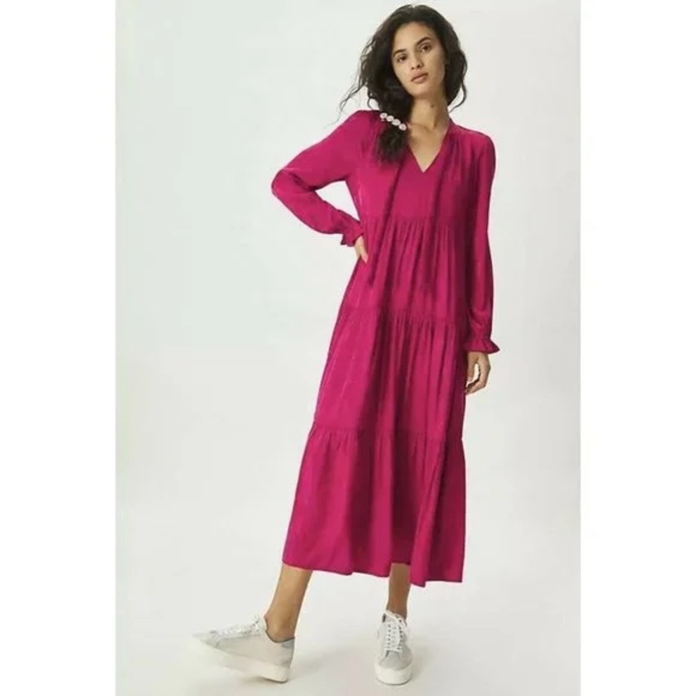 Anthropologie Maeve Cassie Tiered Maxi Dress